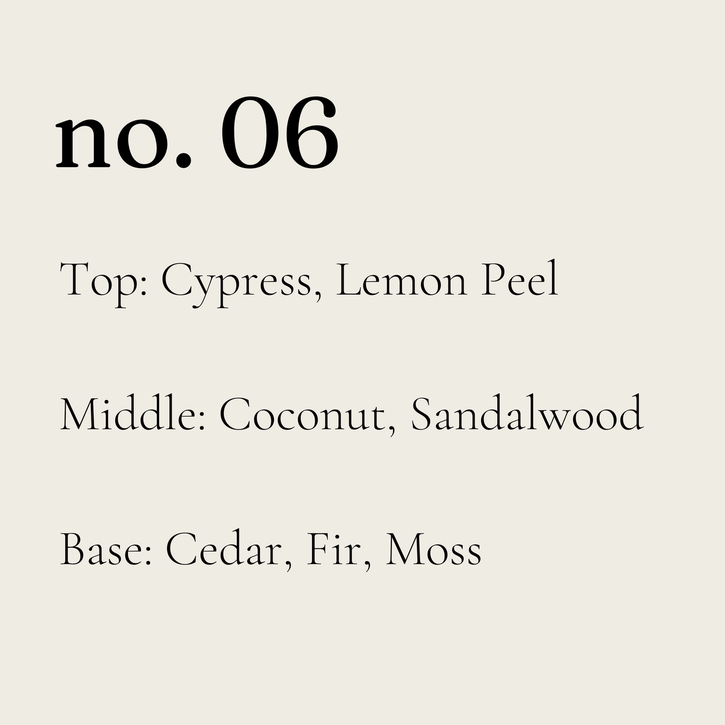 Crystal - No. 06 | cypress, coconut, cedar